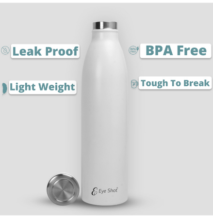 Exclusive Wine Color Stainless Steel Double Wall Water Bottle | Eco-Friendly, Non-Toxic & BPA Free Water Bottle | Rust-Proof, Lightweight, Leak-Proof & Durable | Hot & Cold Upto 12Hrs Feature (750ml) - PIX-2007/Wine