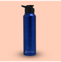 Dual Curve Mini Black Stainless Steel Water Bottle | Eco-Friendly, Non-Toxic & BPA Free, Compact Water Bottle | Rust-Proof, Lightweight, Leak-Proof & Long Lasting - PIX-DG-021/BK 1000 ML