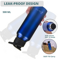 Dual Curve Mini Blue Stainless Steel Water Bottle | Leak-Proof & Long Lasting Bottle | Eco-Friendly, Non-Toxic & BPA Free, Compact Water Bottle | Rust-Proof, Lightweight - PIX-DG-021/Blue 1000 ML