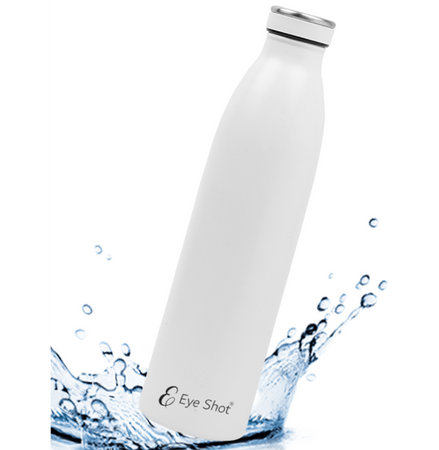 Exclusive White Stainless Steel Double Wall Water Bottle | Eco-Friendly | Non-Toxic & BPA Free | Rust-Proof, Lightweight, Leak-Proof | Hot & Cold 12Hrs Feature  (750ml) - PIX-2007/White