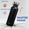 Hayden Cork Vacuum Black Water Bottle Non-Toxic & BPA Free | Eco-Friendly, Lightweight, Leak-Proof & Durable Bottle (750ml) - PIX/2002/Black