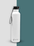 Lucy White Thermos Double Wall 1Ltr Water Bottle | Eco-Friendly, Lightweight, Leak-Proof & Durable Bottle  | Non-Toxic & BPA Free (1000ml) - PIX/2005/White